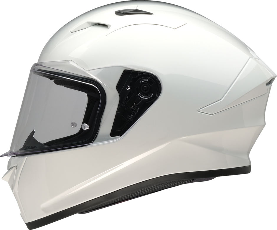 White Z1R Talon full face street helmet in XS size, featuring a sleek design and solid construction.