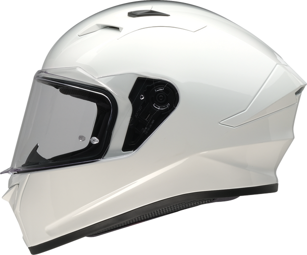 White Z1R Talon full face street helmet in XS size, featuring a sleek design and solid construction.