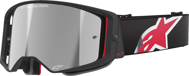 ALPINESTARS GOGGLES Supertech Goggle - Corp - Black/Red - Silver Mirror Lens 5100325-1434