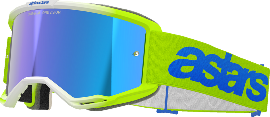 ALPINESTARS GOGGLES Vision 5 Goggle - Blaze - Yellow/Blue - Blue Mirror Lens 5102125-5007