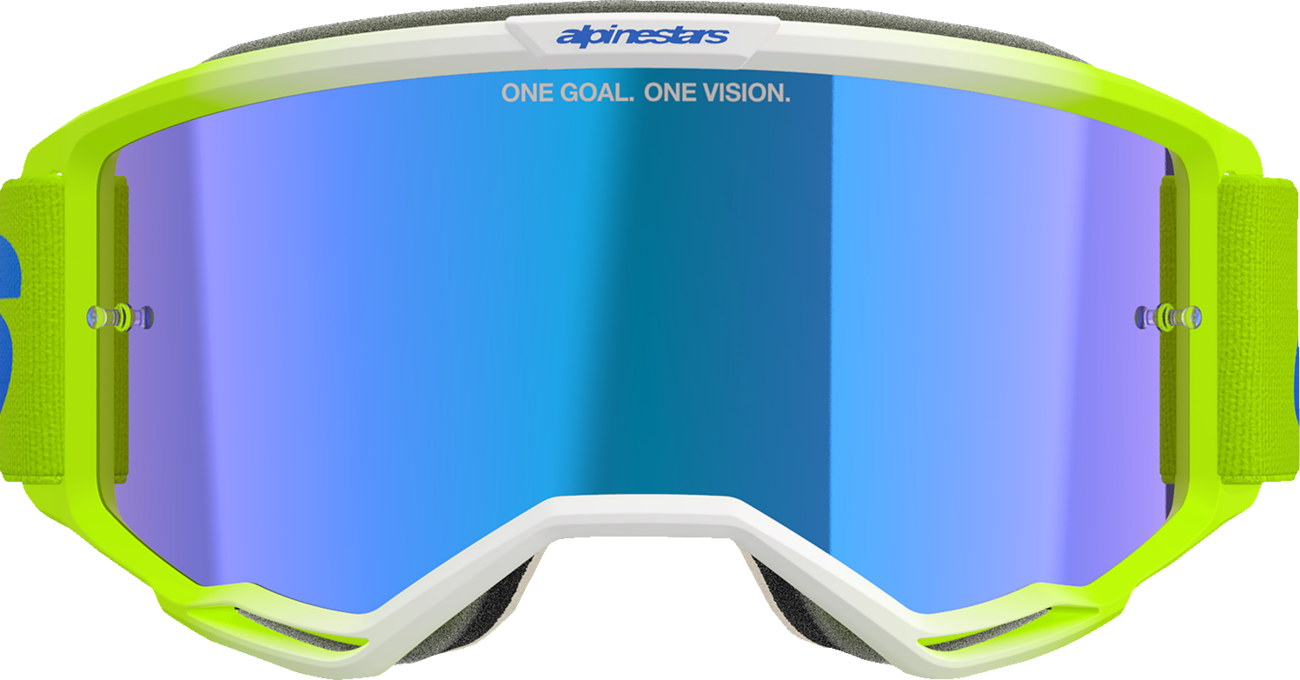 ALPINESTARS GOGGLES Vision 5 Goggle - Blaze - Yellow/Blue - Blue Mirror Lens 5102125-5007