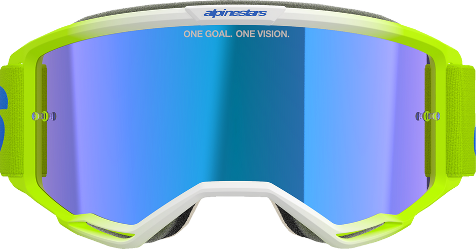 ALPINESTARS GOGGLES Vision 5 Goggle - Blaze - Yellow/Blue - Blue Mirror Lens 5102125-5007