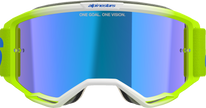 ALPINESTARS GOGGLES Vision 5 Goggle - Blaze - Yellow/Blue - Blue Mirror Lens 5102125-5007