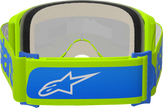 ALPINESTARS GOGGLES Vision 5 Goggle - Blaze - Yellow/Blue - Blue Mirror Lens 5102125-5007