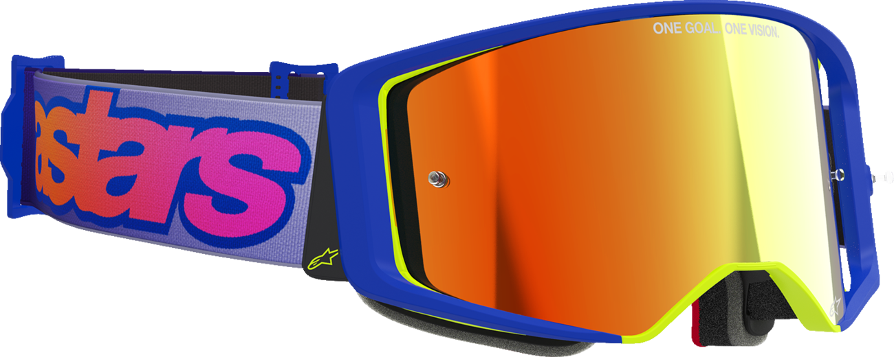 ALPINESTARS GOGGLES Supertech Goggle - Vista - Blue/Yellow/Purple - Red Mirror Lens 5100226-7285