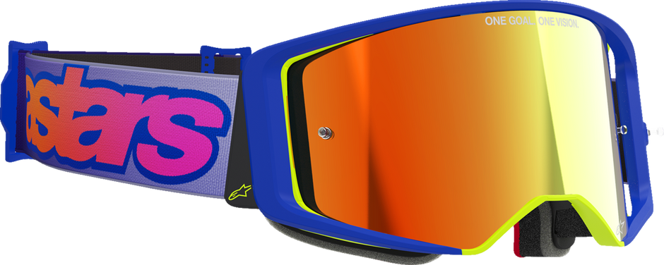 ALPINESTARS GOGGLES Supertech Goggle - Vista - Blue/Yellow/Purple - Red Mirror Lens 5100226-7285