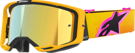ALPINESTARS GOGGLES Vision 8 Goggle - Corp - Orange/Yellow/Pink - Gold Mirror Lens 5101625-4005