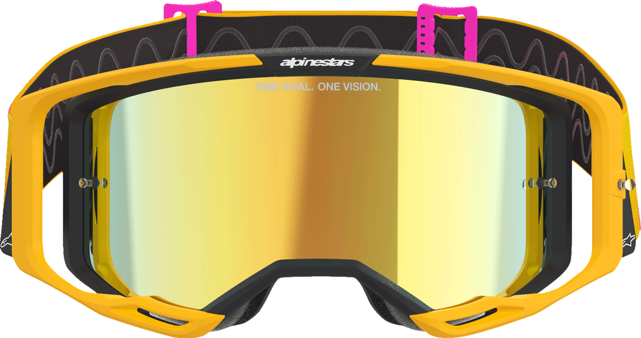 ALPINESTARS GOGGLES Vision 8 Goggle - Corp - Orange/Yellow/Pink - Gold Mirror Lens 5101625-4005