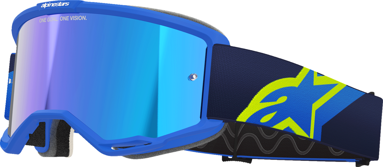 ALPINESTARS GOGGLES Vision 5 Goggle - Corp - Blue/Yellow - Blue Mirror Lens 5101825-7288