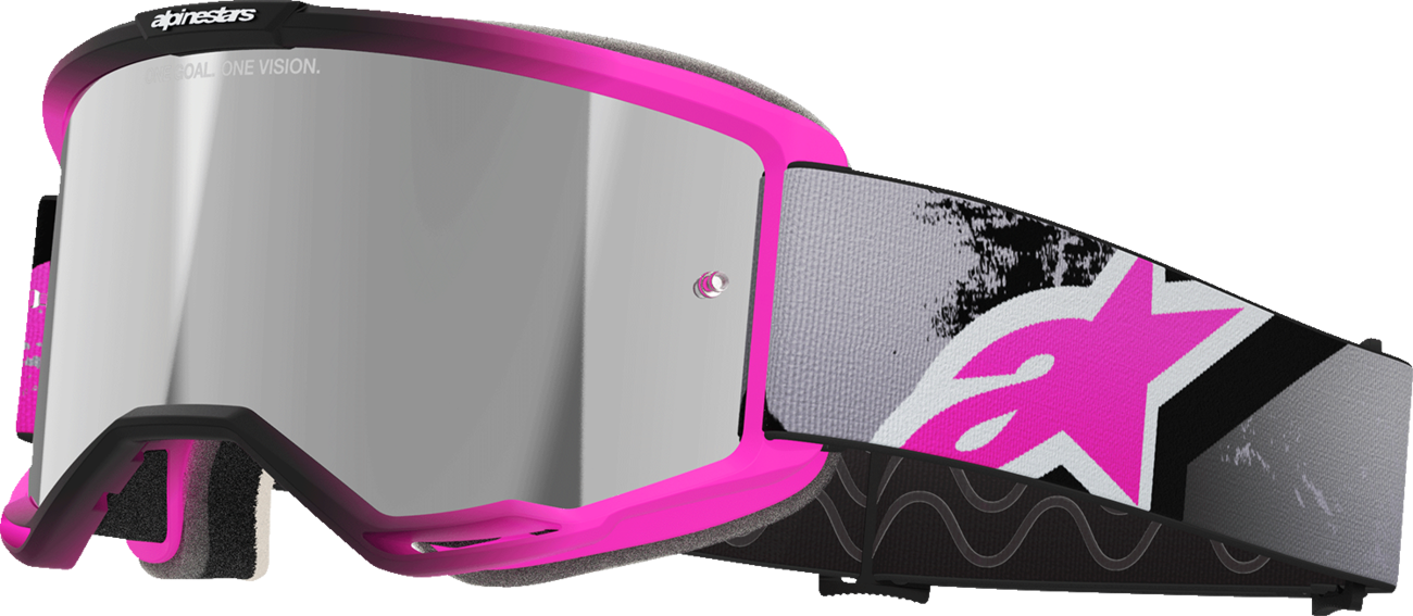 ALPINESTARS GOGGLES Vision 5 Goggle - Lahnd - Iron/Pink - Silver Mirror Lens 5100626-9284