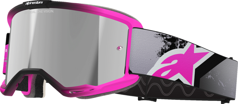 ALPINESTARS GOGGLES Vision 5 Goggle - Lahnd - Iron/Pink - Silver Mirror Lens 5100626-9284
