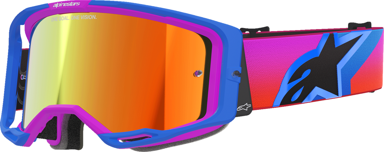 ALPINESTARS GOGGLES Vision 8 Goggle - Corp - Blue/Purple/Orange - Red Mirror Lens 5101625-7286