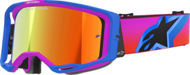 ALPINESTARS GOGGLES Vision 8 Goggle - Corp - Blue/Purple/Orange - Red Mirror Lens 5101625-7286
