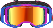 ALPINESTARS GOGGLES Vision 8 Goggle - Corp - Blue/Purple/Orange - Red Mirror Lens 5101625-7286