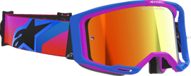 ALPINESTARS GOGGLES Vision 8 Goggle - Corp - Blue/Purple/Orange - Red Mirror Lens 5101625-7286
