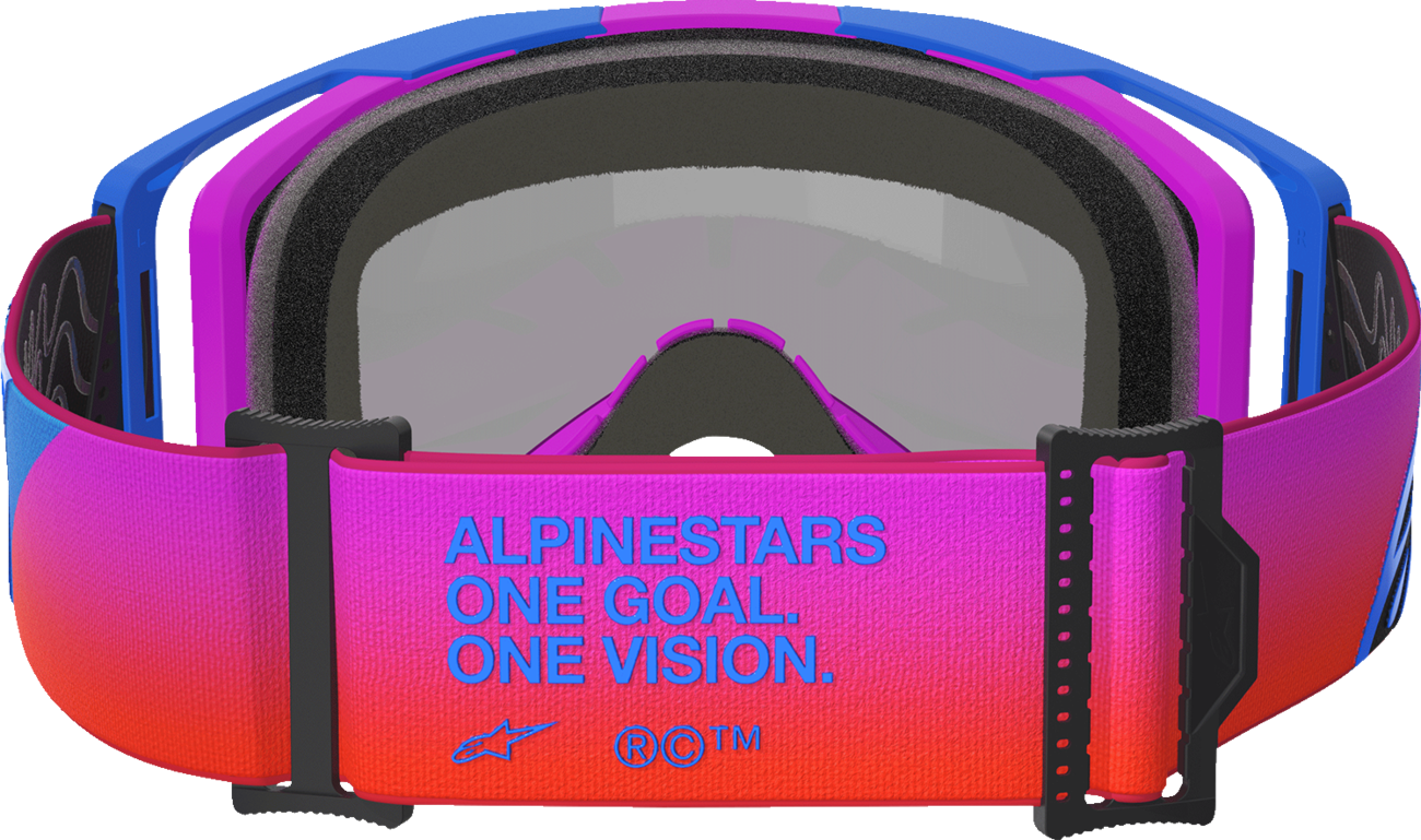 ALPINESTARS GOGGLES Vision 8 Goggle - Corp - Blue/Purple/Orange - Red Mirror Lens 5101625-7286