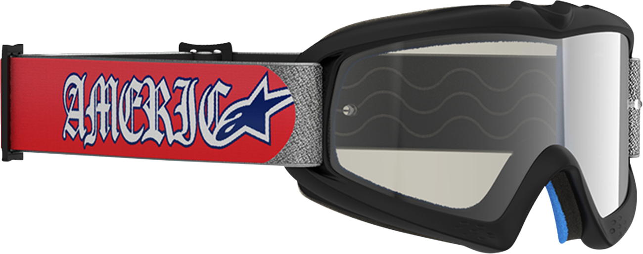 ALPINESTARS GOGGLES Youth Vision Corp Goggle - Merica 25 - Red/Blue - Silver Mirror Lens 5140126-3700