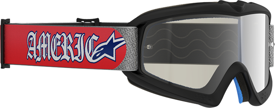 ALPINESTARS GOGGLES Youth Vision Corp Goggle - Merica 25 - Red/Blue - Silver Mirror Lens 5140126-3700
