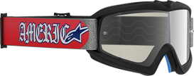 ALPINESTARS GOGGLES Youth Vision Corp Goggle - Merica 25 - Red/Blue - Silver Mirror Lens 5140126-3700