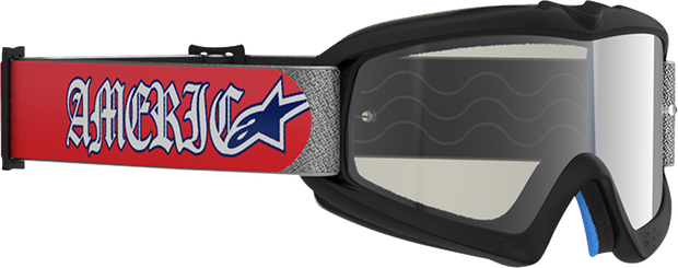 ALPINESTARS GOGGLES Youth Vision Corp Goggle - Merica 25 - Red/Blue - Silver Mirror Lens 5140126-3700