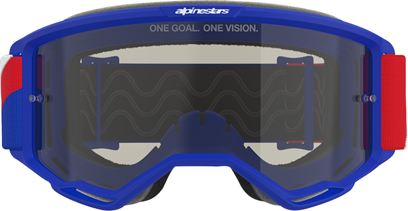 ALPINESTARS GOGGLES Vision Sand Goggle - Blue/Red/White - Dark Smoke Lens 5100826-7295