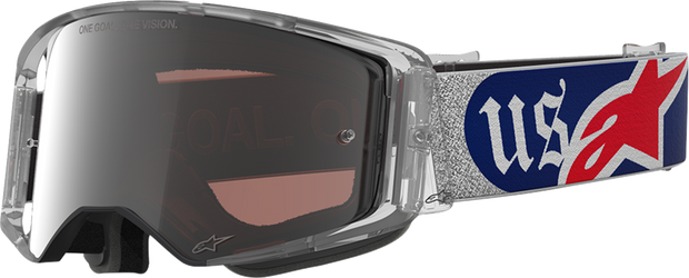 ALPINESTARS GOGGLES Supertech Goggle - Merica 25 - Red/Blue - Silver/Copper 5105226-3720