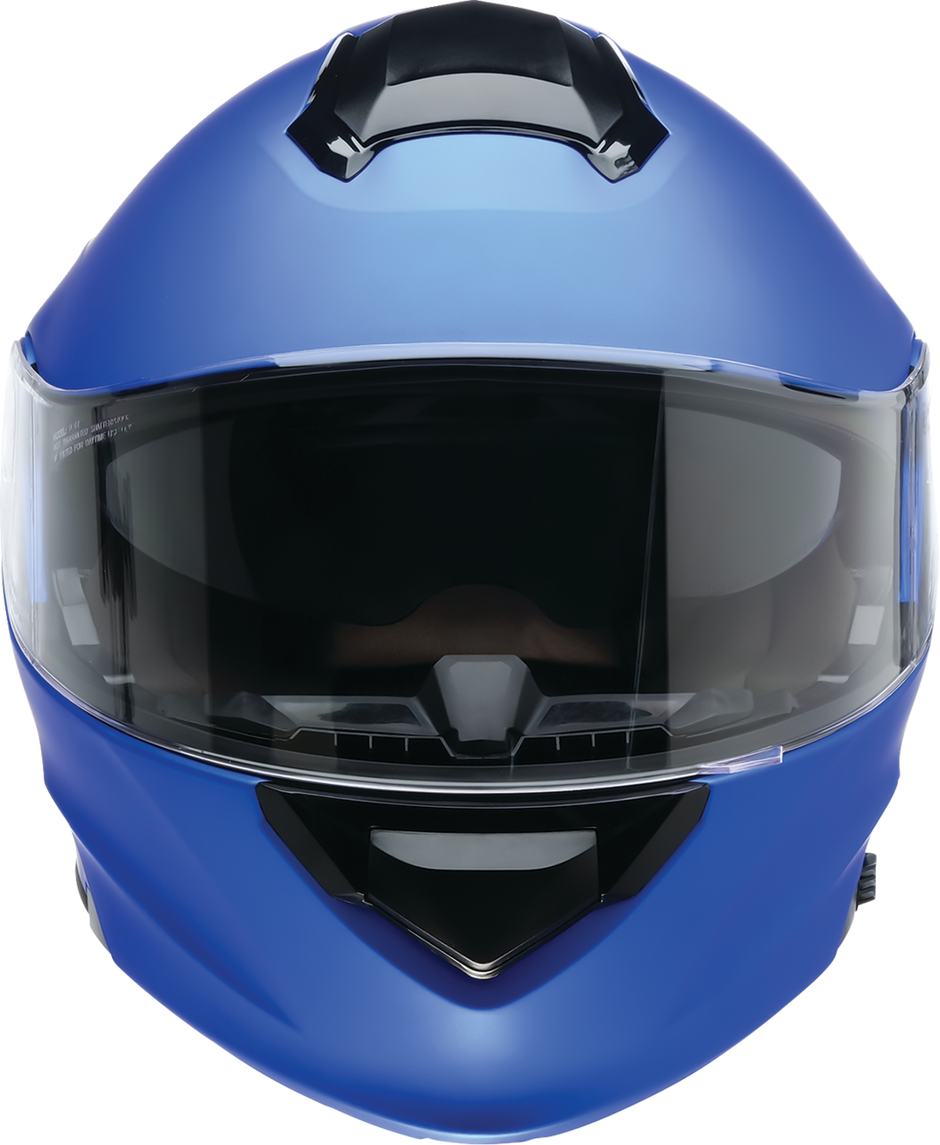 Z1R Solaris 2.0 Satin Blue modular street full-face motorcycle helmet, XS size, with open and full-face options.