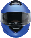Z1R Solaris 2.0 Satin Blue modular street full-face motorcycle helmet, XS size, with open and full-face options.