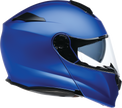 Z1R Solaris 2.0 satin blue modular street helmet with open face and full face options, XS size, shown in image.