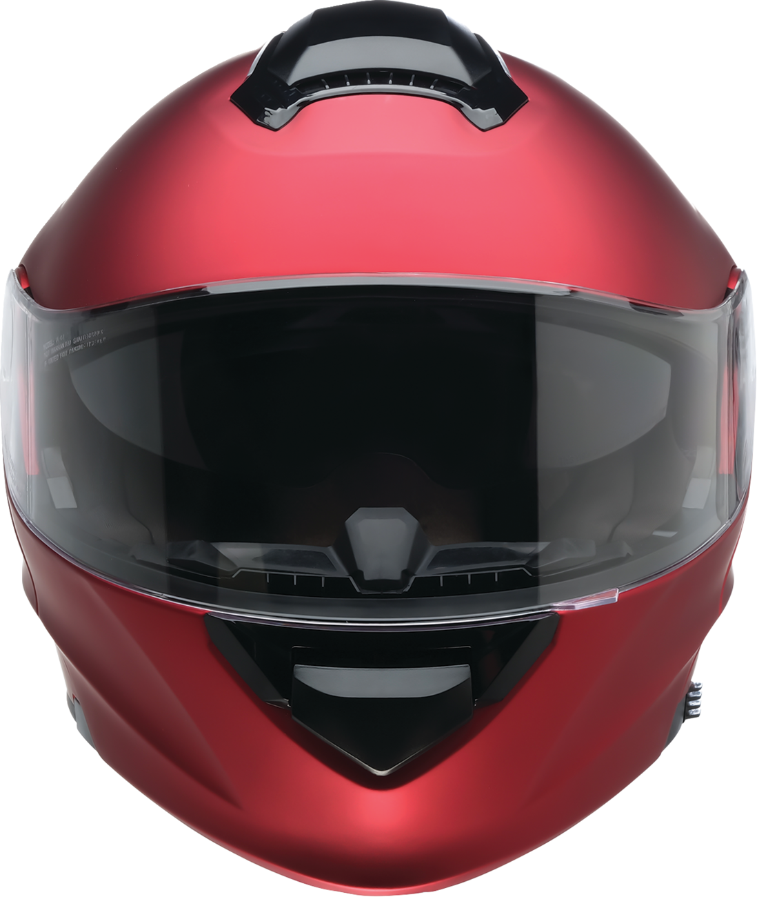 Z1R Solaris 2.0 satin red modular street helmet with full face design, XS size, showing the helmet's sleek, aerodynamic look.