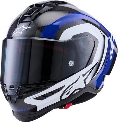 ALPINESTARS Supretech R10 Helmet - 22.06 - Arius - Gloss Black/White/Blue - Large 8203926-1647-L