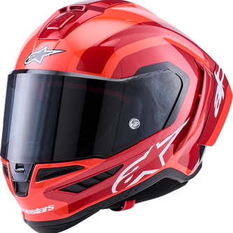 ALPINESTARS Supretech R10 Helmet - 22.06 - Arius - Gloss - Black/White/Double Red - XS 8203926-1683-XS