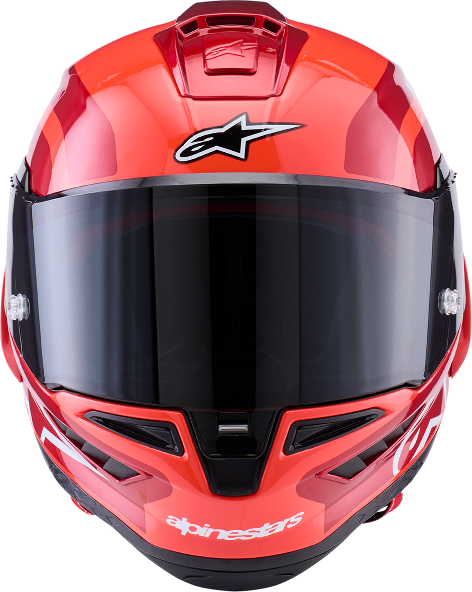 ALPINESTARS Supretech R10 Helmet - 22.06 - Arius - Gloss - Black/White/Double Red - XS 8203926-1683-XS