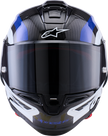 ALPINESTARS Supretech R10 Helmet - 22.06 - Arius - Gloss Black/White/Blue - Large 8203926-1647-L