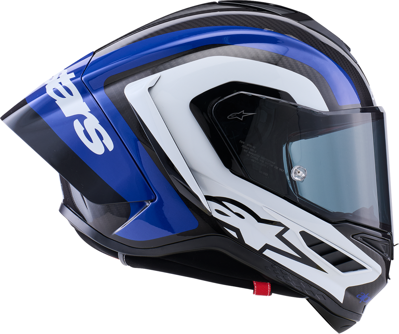 ALPINESTARS Supretech R10 Helmet - 22.06 - Arius - Gloss Black/White/Blue - Large 8203926-1647-L