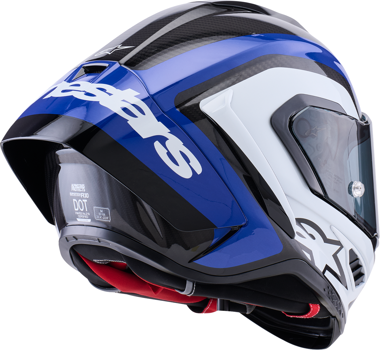 ALPINESTARS Supretech R10 Helmet - 22.06 - Arius - Gloss Black/White/Blue - Large 8203926-1647-L