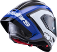 ALPINESTARS Supretech R10 Helmet - 22.06 - Arius - Gloss Black/White/Blue - Large 8203926-1647-L