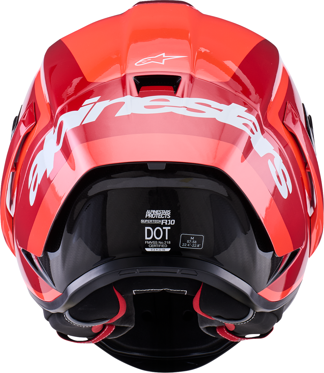ALPINESTARS Supretech R10 Helmet - 22.06 - Arius - Gloss - Black/White/Double Red - XS 8203926-1683-XS