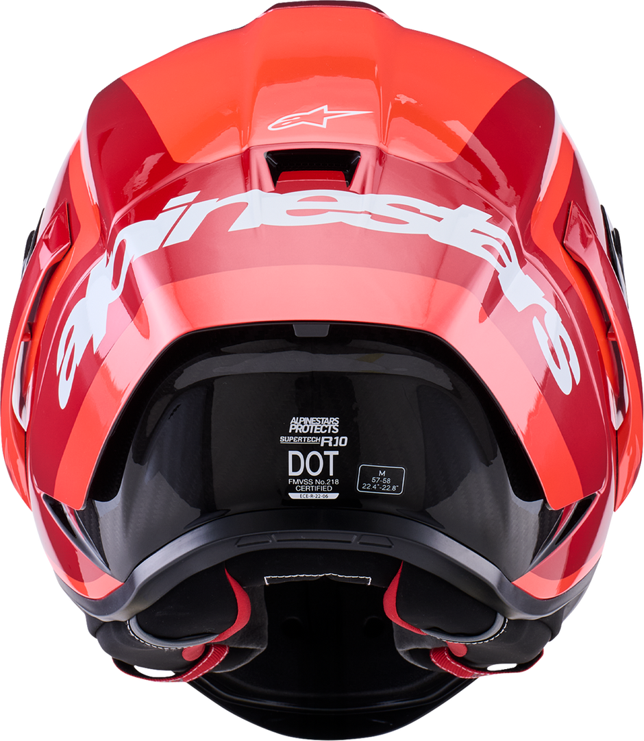 ALPINESTARS Supretech R10 Helmet - 22.06 - Arius - Gloss - Black/White/Double Red - XS 8203926-1683-XS