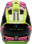 THOR Fleet Defy offroad full face adult helmet in black and acid colors, XL size, with vented design and secure strap.