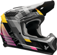 THOR Fleet Camber offroad full face adult helmet in black and magenta, XL size, with ventilation and secure chin strap.