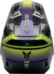 THOR Fleet Camber offroad full face helmet for adults in black and purple, 2XL size, designed for motocross and dirt biking.