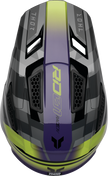 Offroad full face THOR Fleet Camber helmet in black and purple, 2XL size, with sleek design and ventilation details.