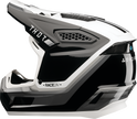 THOR Fleet Defy offroad full face motorcycle helmet in black and white, 2XL size, with aerodynamic design and secure chin strap.
