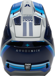 THOR Fleet Defy offroad full face helmet in blue and gray, adult 2XL size, with aerodynamic design and secure chin strap.