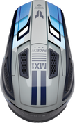 THOR Fleet Defy offroad full face helmet in blue and gray, 2XL size, featuring durable construction and ventilation for adult riders.