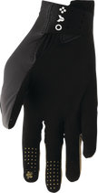 THOR Sportmode Iconic gloves in black and copper, XS size, showing padded construction and textured grip for motorcycle riding.