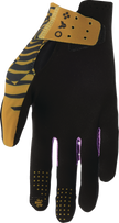 Black and caramel THOR Sportmode Mind Control gloves in XS size with a sleek design, showcasing the sporty glove group.