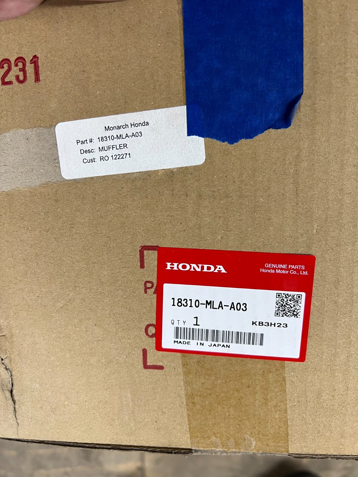 Honda Rebel 1100 rear muffler exhaust 18310-MLA-A03