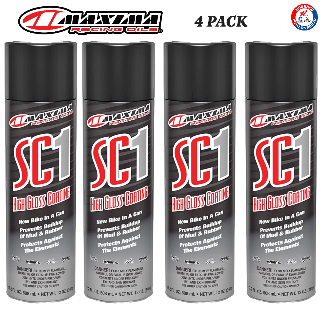 Maxima 4X Pack Racing Oils SC1 High Gloss Silicone Clear Coat 12Oz Spray 78920